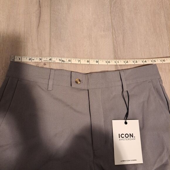NWT ICON Amsterdam Trousers Dress Pants Size 32 31x28 Gray - Picture 8 of 13